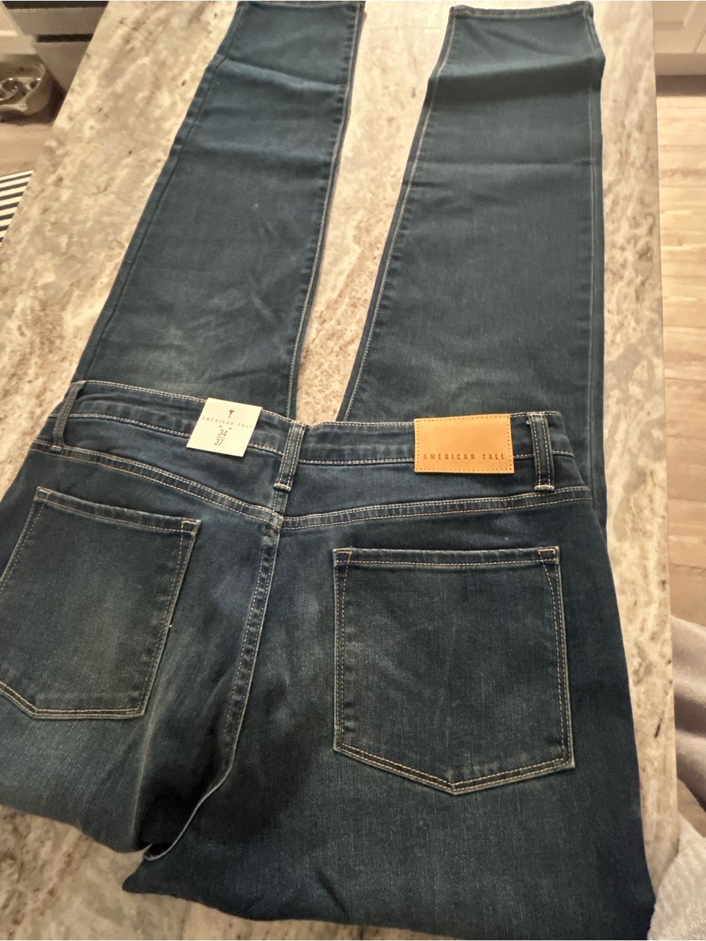 American Tall Jeans Women's Blue Straight Jeans 34/ Tall